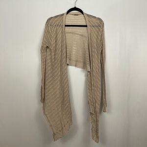 Corson Beige Open Front Cardigan